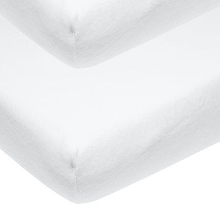 Meyco Lenzuolo a pieghe Molton Stretch 2St 70X140/150 Bianco