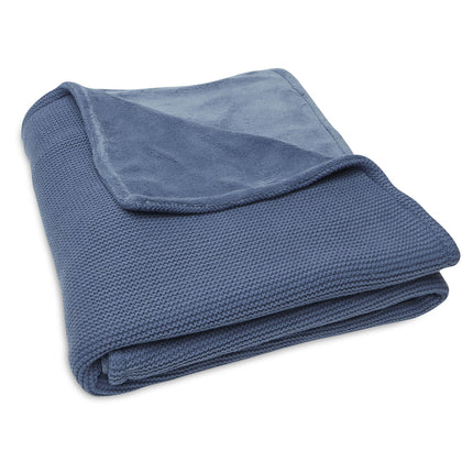 Coperta da letto Jollein Basic Knit Jeans Blu/Pile 100x150cm