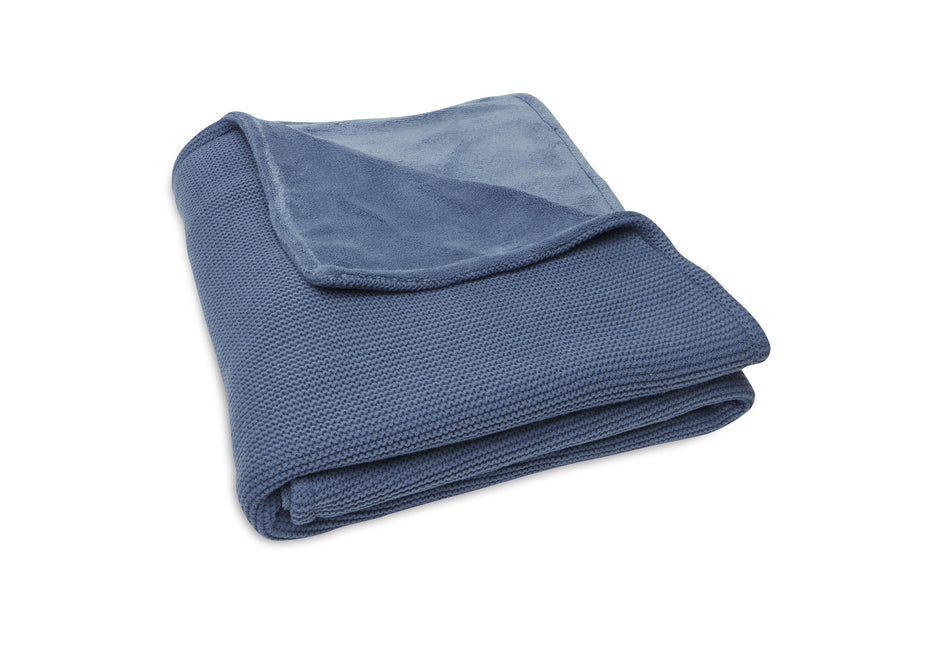 Coperta da letto Jollein Basic Knit Jeans Blu/Pile 100x150cm