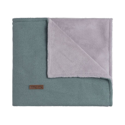 Coperta per culla solo per bambini Teddy Fresh Stonegreen