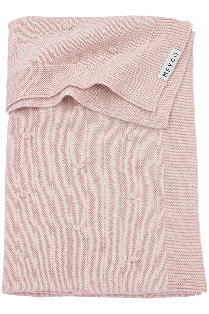 Meyco Coperta per culla Mini Nodi Morbido Rosa