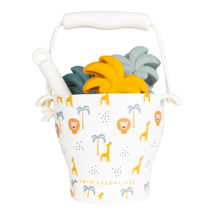 Swim Essentials Sandbox Toy Bucket Set Jungle 5 Pezzi