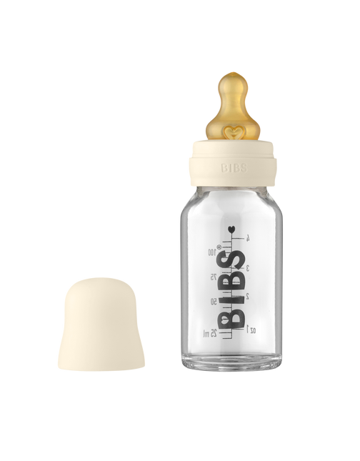 BIBS Bottiglia per bambini in vetro 110ml Avorio