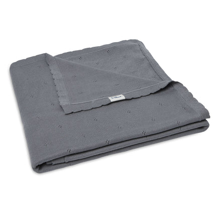 Coperta Jollein Pointelle Grigio Tempesta 100x150cm