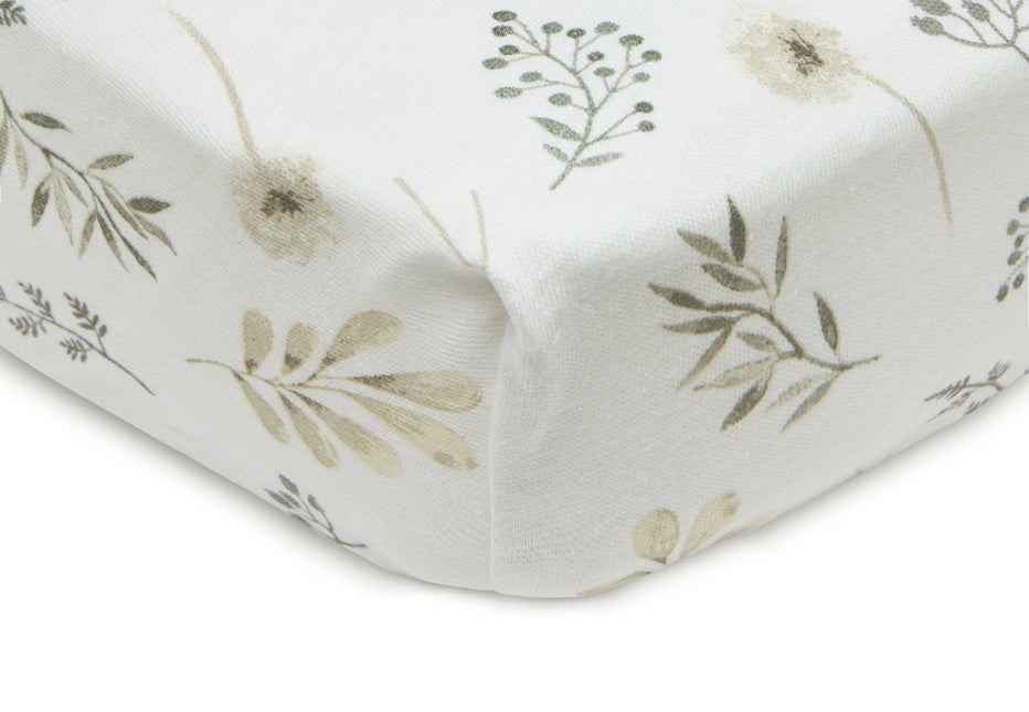 Jollein - Lenzuolo a pieghe Jersey Wild Flowers 40/50x80/90cm