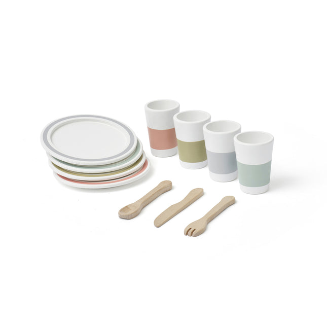 Set da pranzo giocattolo in legno Kid's Concept 4 persone