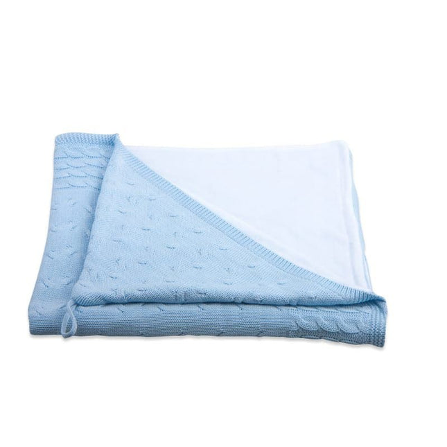 Coperta per bambini Baby's Only Wrap Blanket Baby Chenille Cable Baby Blue