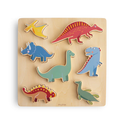 Mushie Puzzle Dino di legno