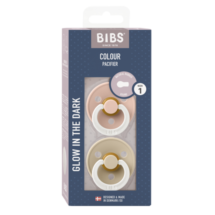 Ciuccio BIBS Taglia 1 Blush Night/Vanilla Night 2 pezzi