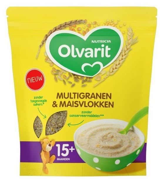 Olvarit Alimenti per neonati Multigrain & Corn Flakes 15+ mesi