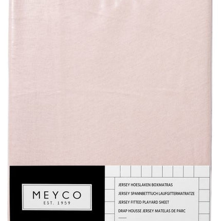 Meyco Lenzuolo Fitted Jersy Box Materasso Rosa Chiaro 75x95cm