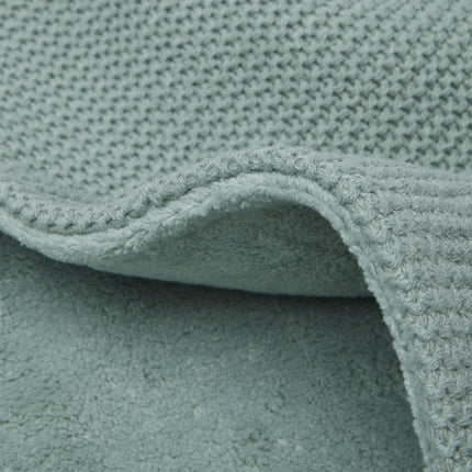 Coperta per culla Jollein Basic Knit Verde Foresta/Pile 75x100cm