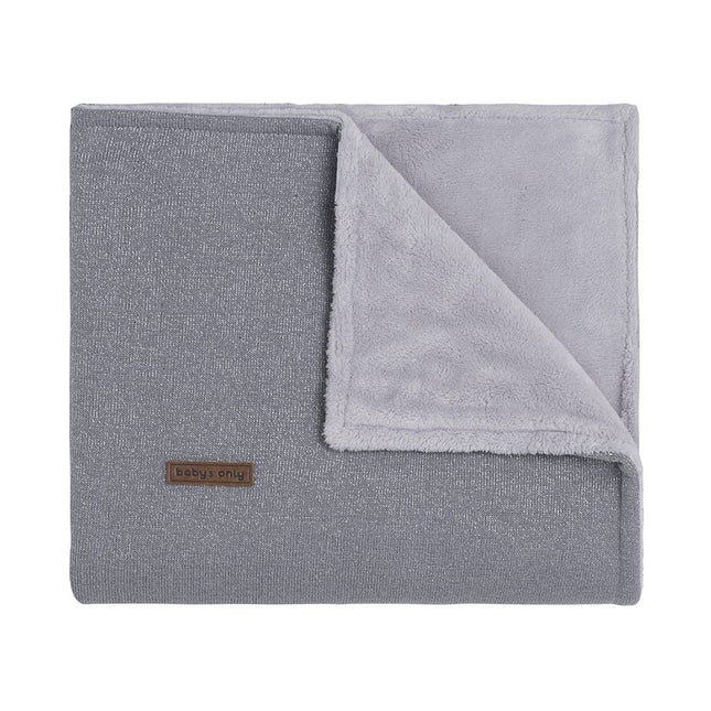 Coperta per rete da letto Baby's Only Teddy Sparkle Melee Grigio Argento