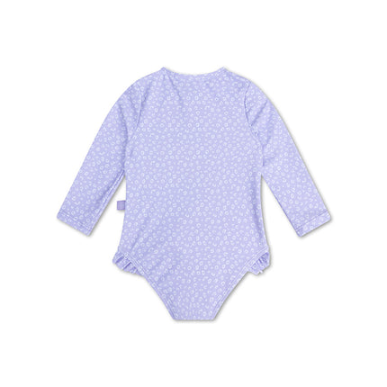 Costume da bagno Swim Essentials Bambino Lilla Leopardo Maniche Lunghe