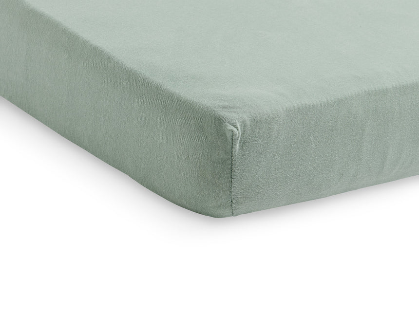 Jollein - Lenzuolo a pieghe Jersey Verde Cenere 40x90cm