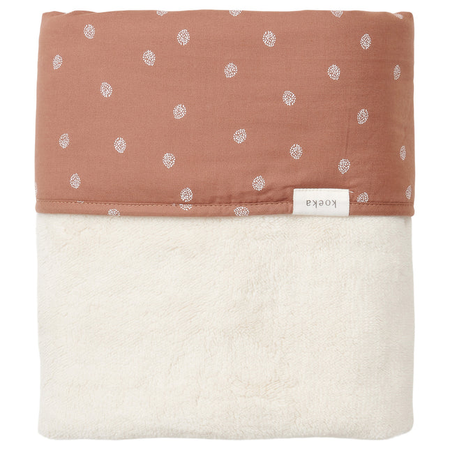 Koeka Coperta da letto Teddy reversibile Oaky Hazel