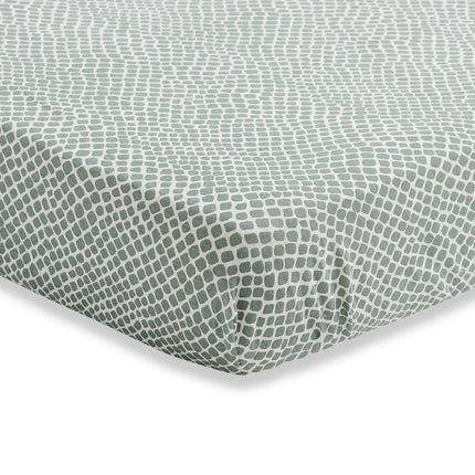 Jollein - Lenzuolo a pieghe Jersey Snake Verde Cenere 60x120cm