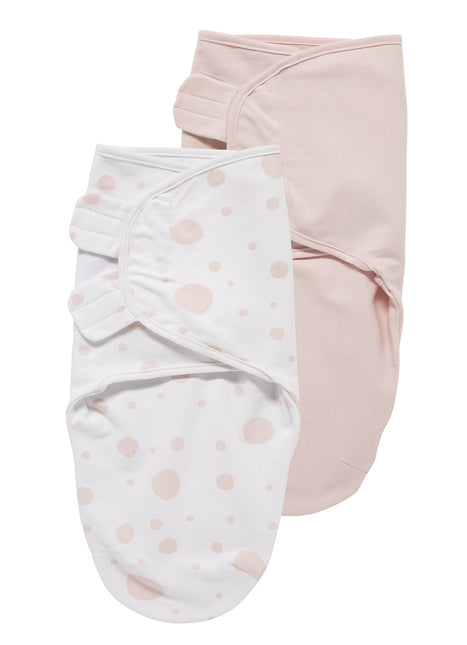 Meyco Swaddle Cloth Dots/Uni Pink 2pcs