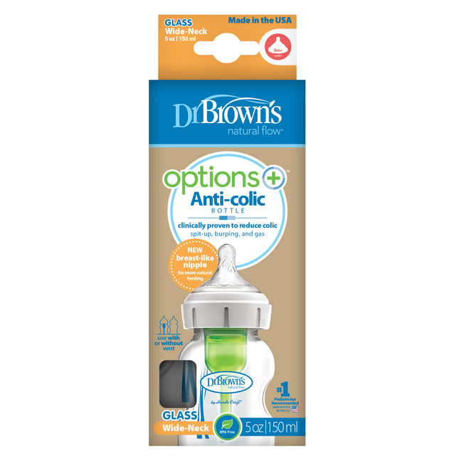 Il dott. Brown's Options + Bottiglia a collo largo in vetro 270ml