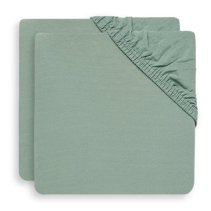 Lenzuolo Jollein Jersey Box Materasso Verde Cenere 75x95cm 2 pezzi