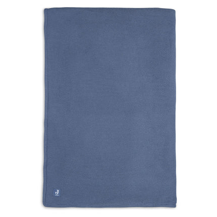 Coperta da letto Jollein Basic Knit Jeans Blu/Pile 100x150cm