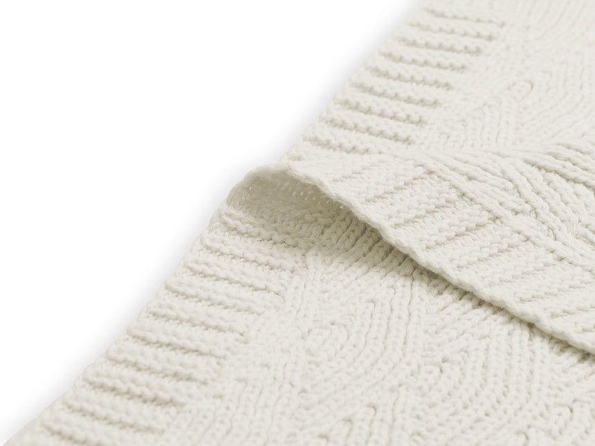 Coperta per culla Jollein River Knit Cream White 75x100cm