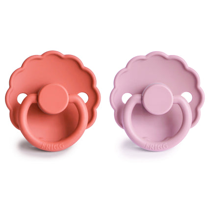 Ciuccio Frigg Taglia 2 Daisy Rosa Crema/Poppy Silicone Confezione da 2 pezzi