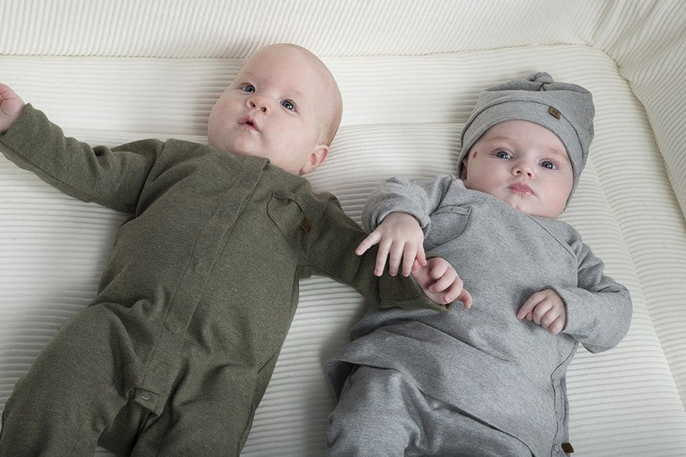 Tuta da boxe con piedi Melange Khaki solo per bambini