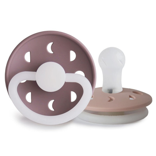 Tettarella Frigg Taglia 1 Notte di Luna Tw.Silicone malva/bianco confezione da 2 pezzi