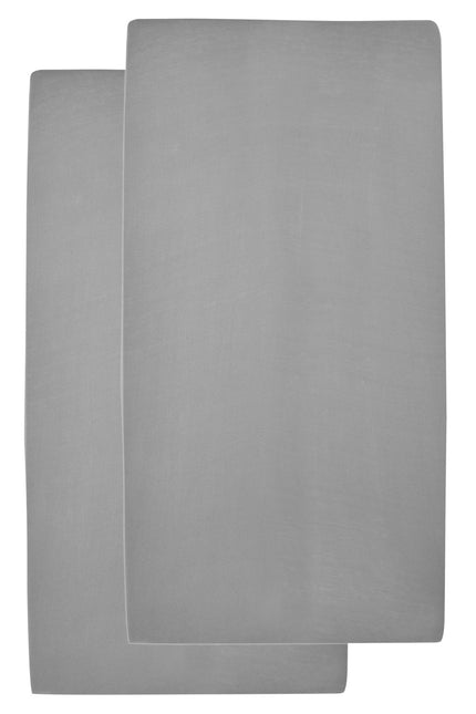 Meyco Lenzuolo a pieghe Jersey 2St 70X140/150 Grigio