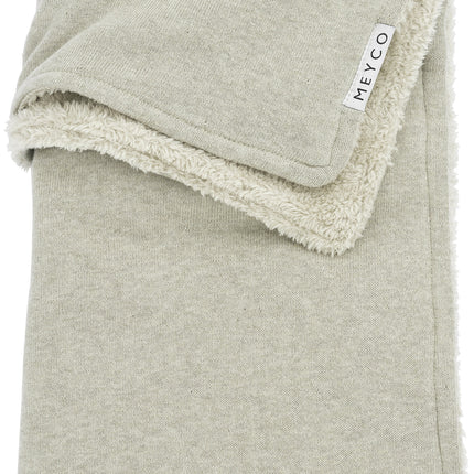 Meyco Coperta per culla Teddy Knit Basic Sand Melange