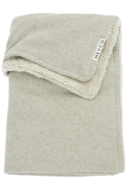 Meyco Coperta per culla Teddy Knit Basic Sand Melange