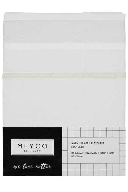 Meyco Cradle sheet Piping Velvet Offwhite