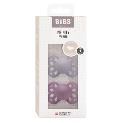 Tettarella BIBS Taglia 1 in silicone anatomico Fossil Grey/Mauve 2 pezzi