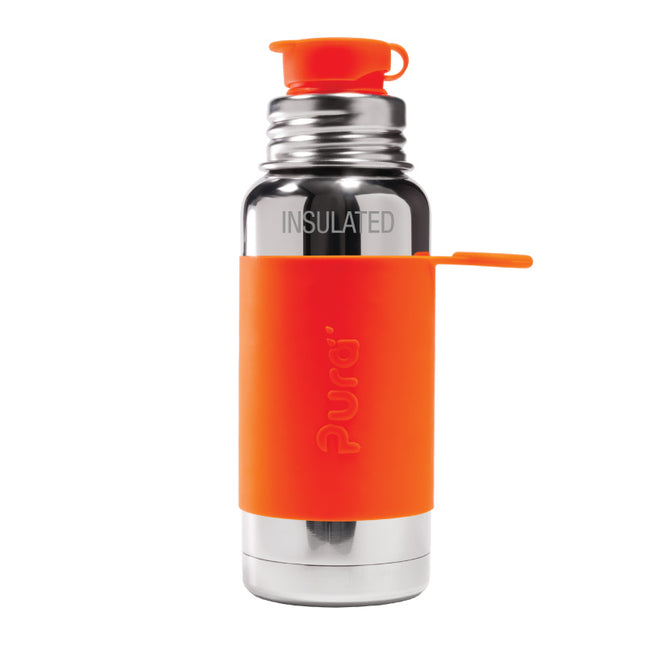 Pura Thermos Borraccia in Acciaio Inox 475Ml Set Arancione 3 pezzi