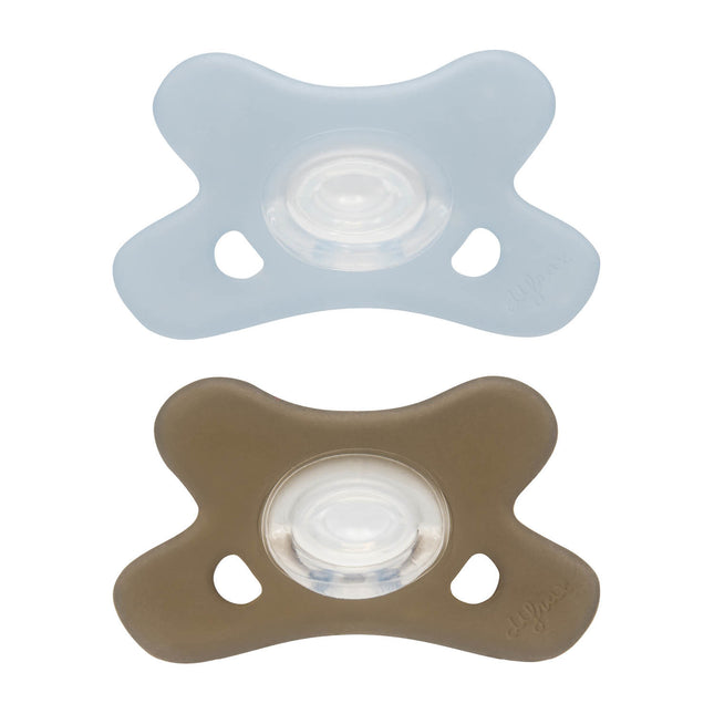 Succhietto Difrax 0-6 in silicone Set di 2 blu/grigio