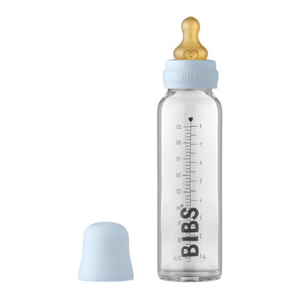 BIBS Bottiglia per bambini in vetro 225ml Baby Blue