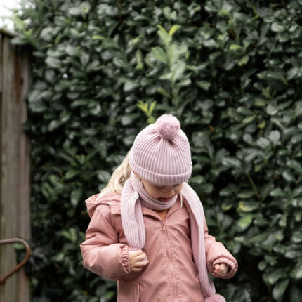 Cappello per bebè con pompon Cool Old Pink 3-36 mesi