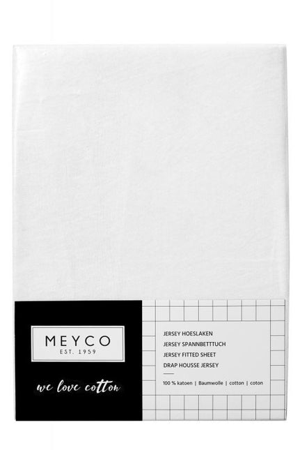 Meyco Lenzuolo a pieghe Jersey Bianco 60x120cm