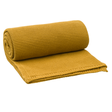 Coperta Fresk per culla Uni Mustard 80x100cm