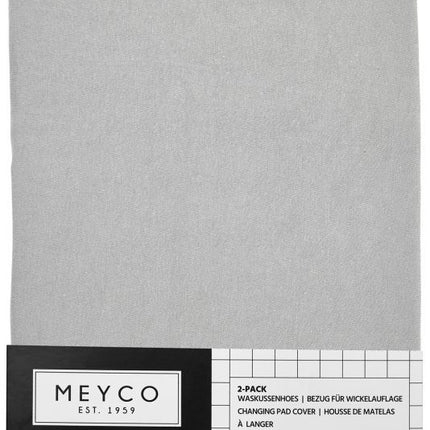 Meyco Coprifasciatoio Basic Jersey Grigio chiaro 2 pezzi