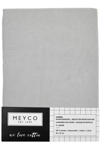 Meyco Coprifasciatoio Basic Jersey Grigio chiaro 2 pezzi