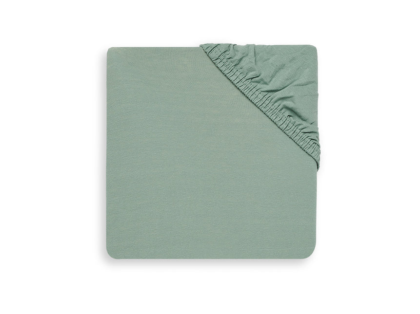 Jollein - Lenzuolo a pieghe Jersey Verde Cenere 40x90cm