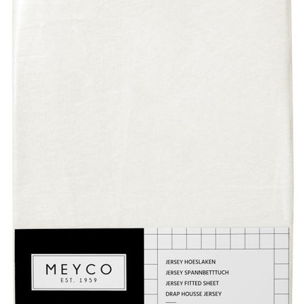 Meyco Lenzuolo a pieghe Jersey Offwhite 60x120cm