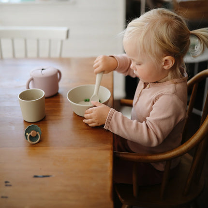 Mushie Baby Bowl Round Smoke 2pcs