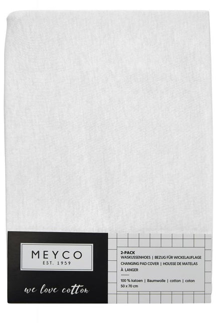 Meyco Coprifasciatoio Basic Jersey Bianco 2 pezzi.