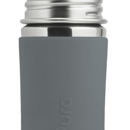 Pura Biberon in acciaio inox 325 ml Set grigio 4 pezzi