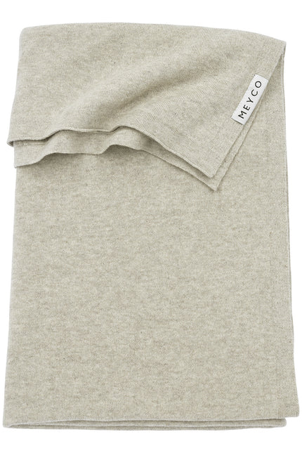 Meyco Coperta per lettino in maglia Basic Sand Melange