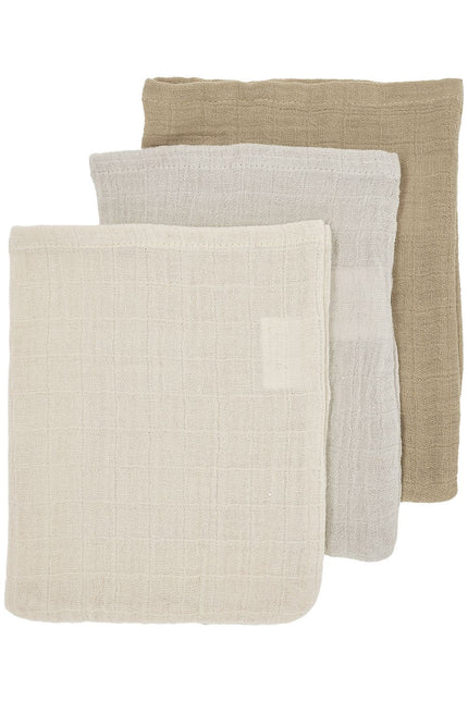 Meyco Asciugamano 3-Pack Soft Sand/Greige/Taupe 20X17cm