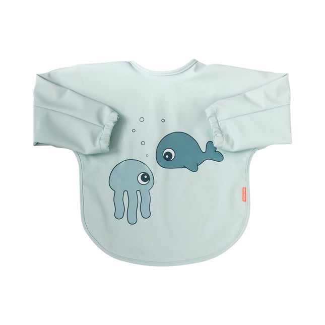 Bavaglino Done by Deer con maniche Sea Friends Blu 6-18m